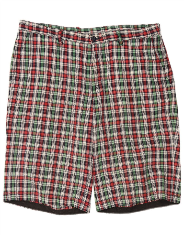 GANT Mens Chino Shorts W35 Grande Algodão Xadrez Multicolorido