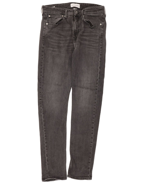Calvin Klein Masculino Slim Jeans W32 L32 Cinza Algodão