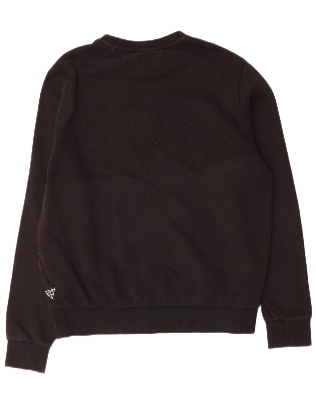 Guess moletom gráfico masculino jumper UK 34 pequeno algodão preto