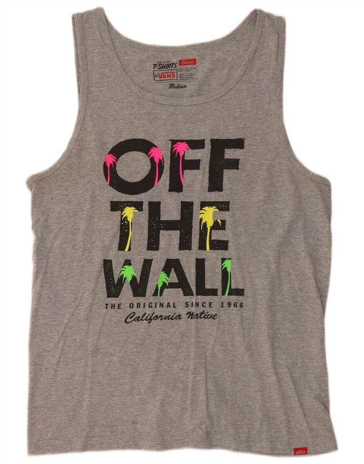 Vans Masculino Classic Fit Graphic Vest Top Médio Cinza Algodão