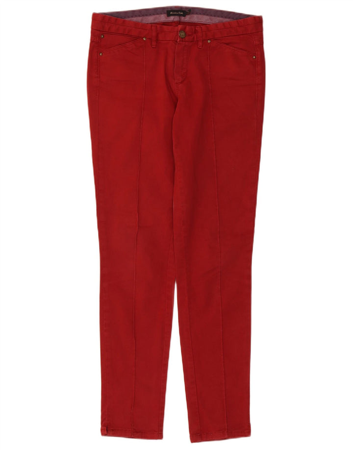 Jeans Slim Feminino Massimo Dutti EU 38 Pequeno W28 L30 Vermelho