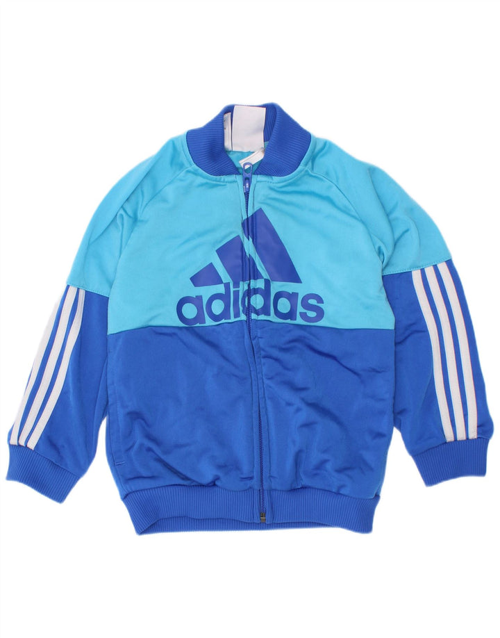 Jaqueta Adidas Boys Graphic Tracksuit Top 2-3 Anos Azul Colorblock