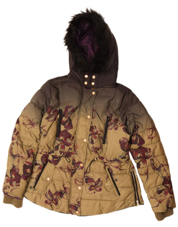 Desigual Jaqueta Feminina Oversized Graphic Acolchoada EU 46 XL Multicolorido