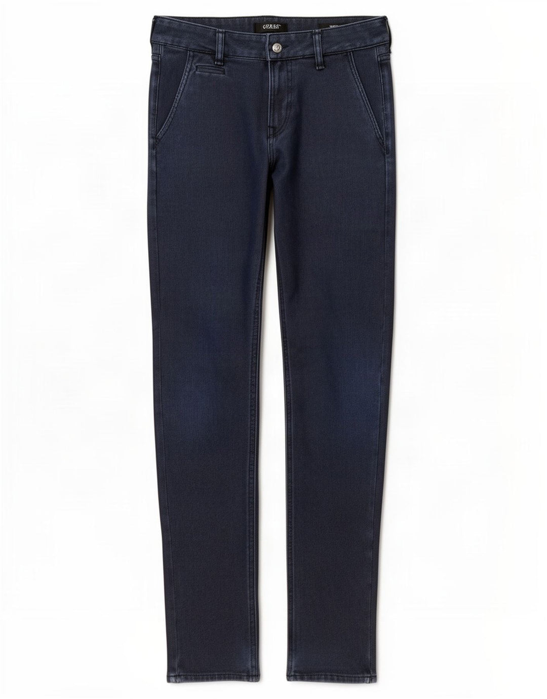 Guess Mens Slim Chino Calças W29 L32 Poliéster Azul Marinho