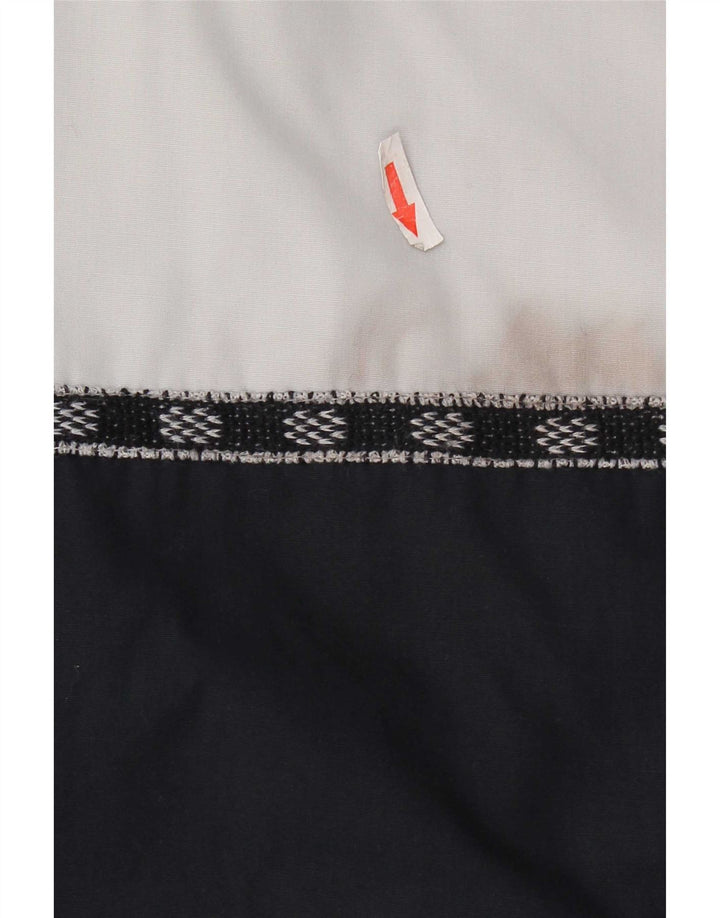 Jaqueta vintage masculina de agasalho EU 40 bloco colorido azul marinho médio