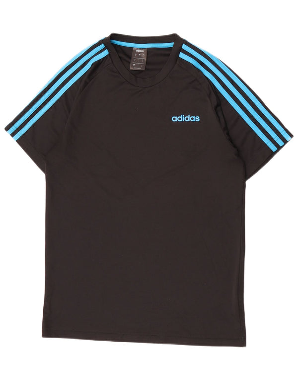 Adidas Mens Climalite Camiseta Top Pequeno Poliéster Preto