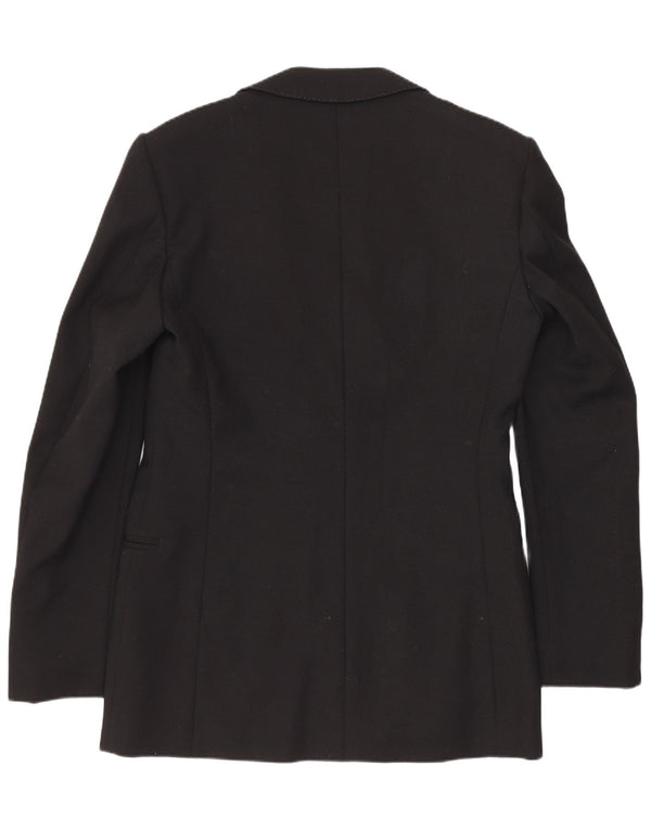 Jaqueta blazer masculina vintage com 1 botão UK 36 pequena preta clássica