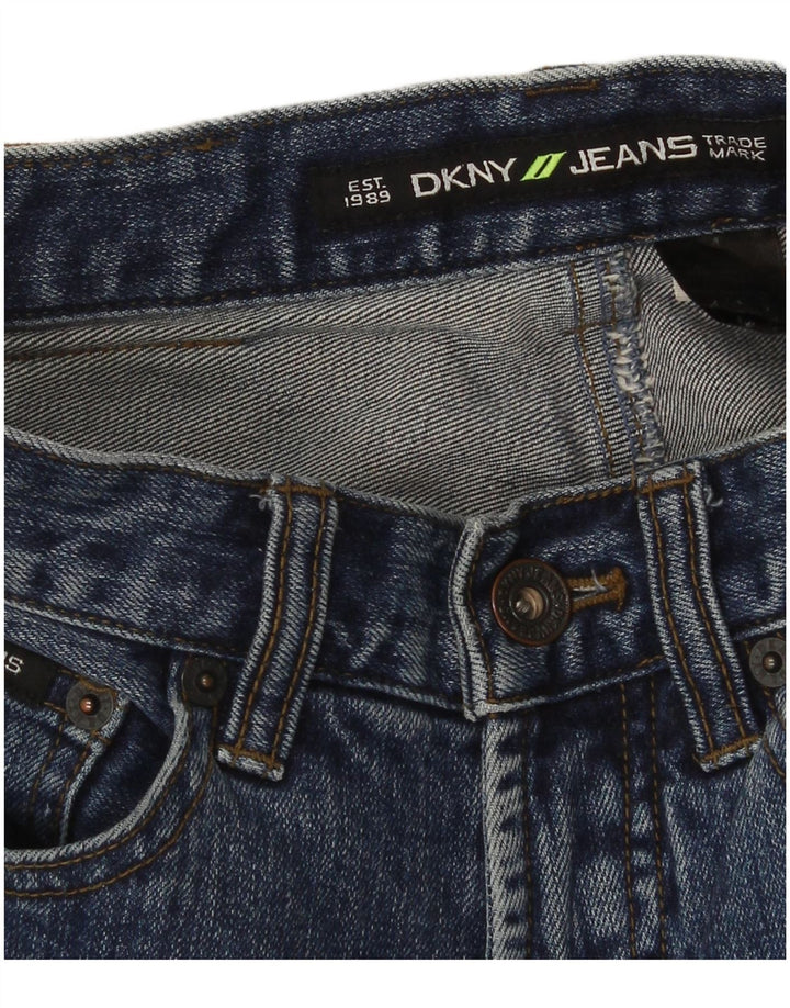 Dkny Jeans Cônico Feminino W28 L30 Azul Marinho