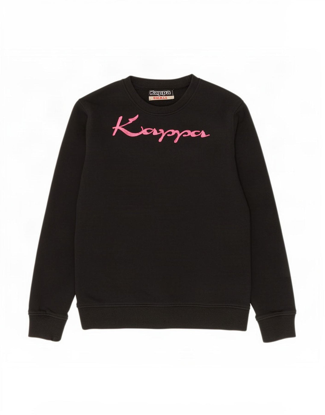 Kappa moletom gráfico masculino jumper pequeno algodão preto