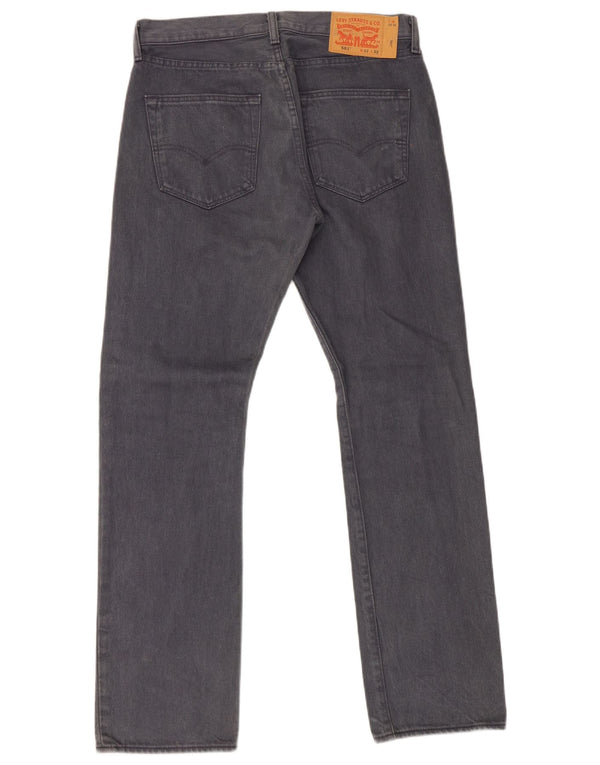 Calça jeans masculina Levi's 501 Straight W32 L32 cinza algodão