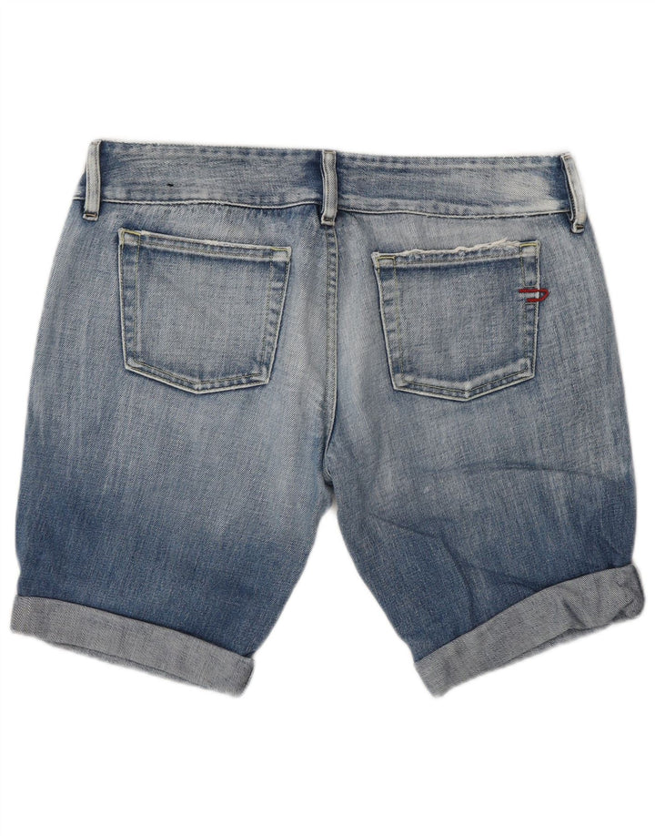 Shorts jeans feminino DIESEL W31 algodão azul médio