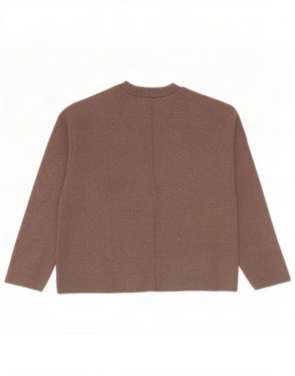 Blusa feminina Zara UK 14 poliéster marrom médio