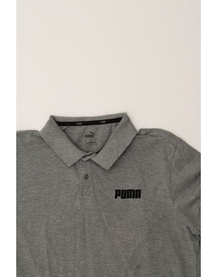 PUMA Mens Polo Shirt Large Grey Cotton Vintage Puma and Second-Hand Puma from Messina Hembry 