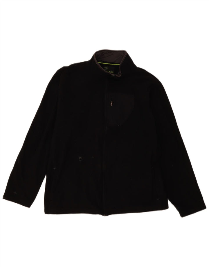 Jaqueta de lã masculina Marks & Spencer Reino Unido 40 grande poliéster preto