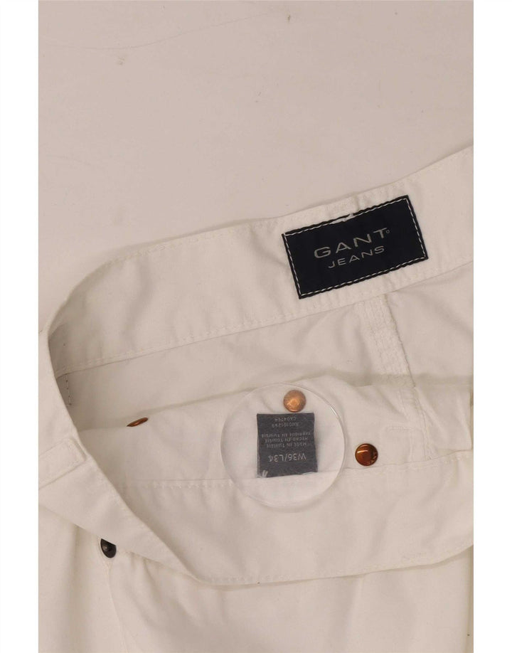 Gant Mens Jeans Soltos W36 L28 Algodão Branco