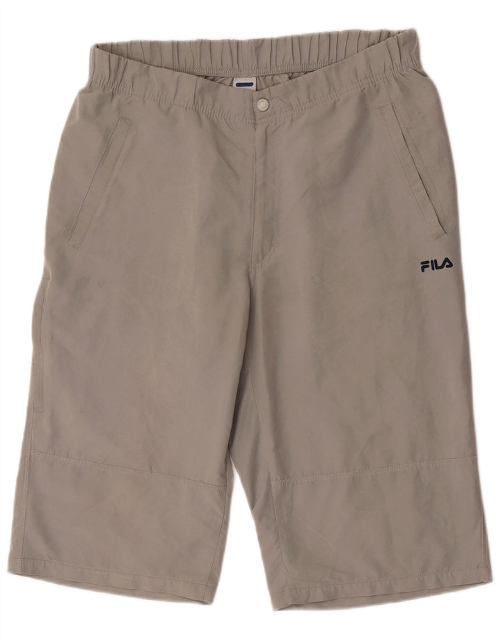 Fila Bermuda Masculina Grande W34 Cinza Poliéster