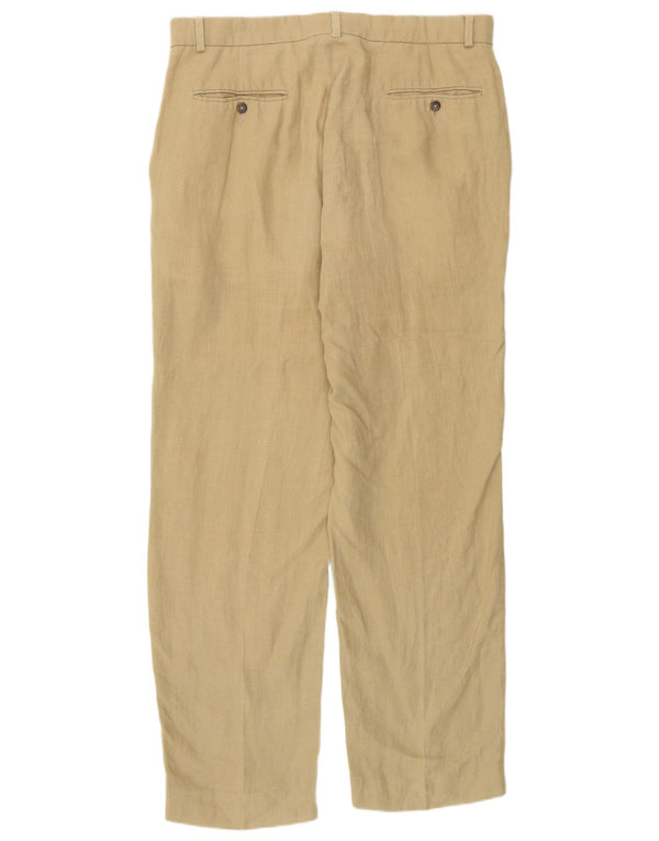 Polo Ralph Lauren Calça Chino Masculina Reta W34 L32 Linho Bege