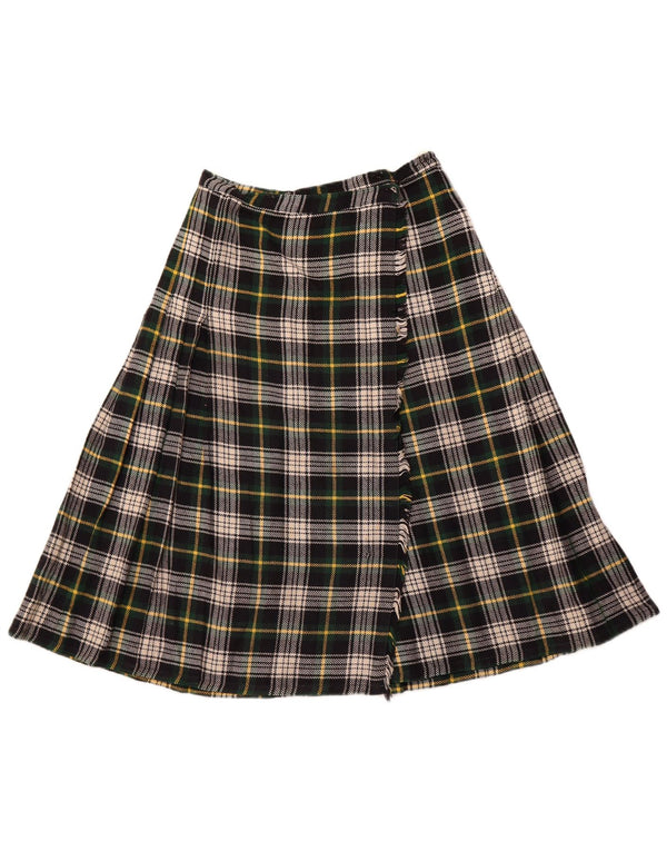 Saia feminina VINTAGE W26 pequena xadrez verde