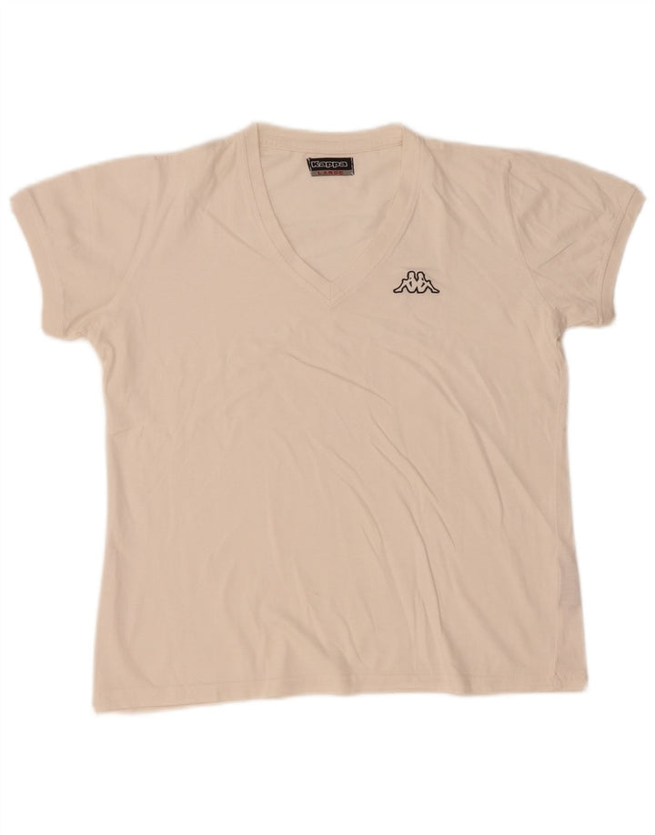 Camiseta feminina Kappa UK 16 grande algodão branco