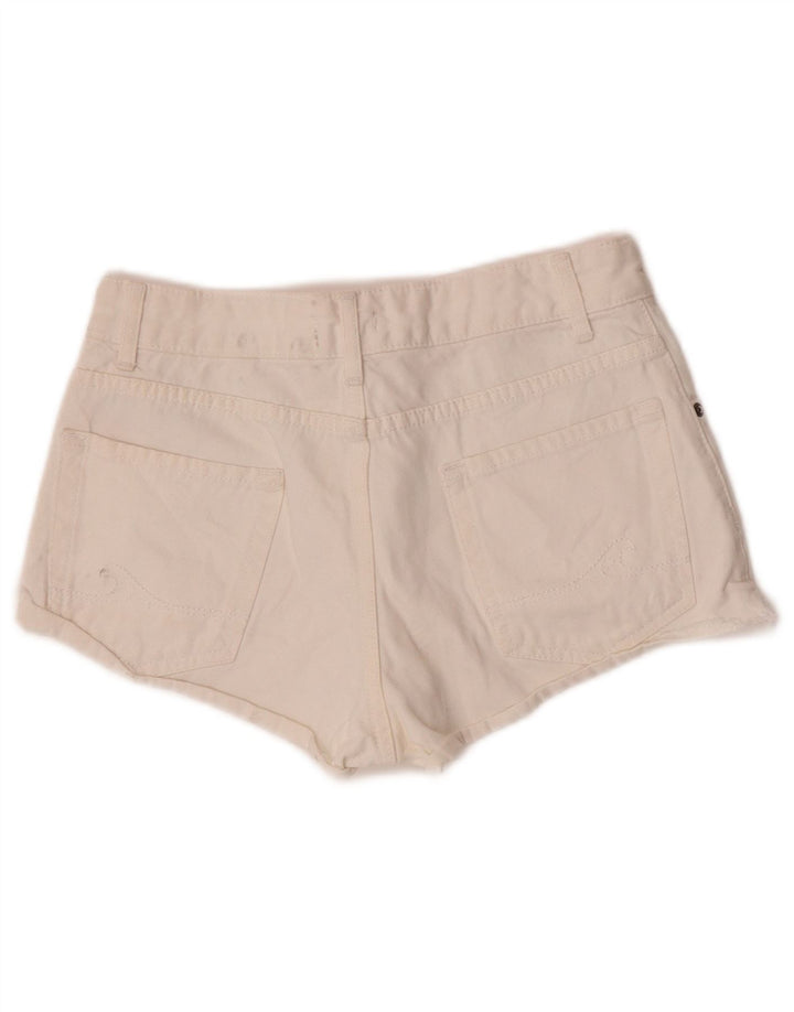 Calça jeans feminina Roxy pequena W26 algodão branco