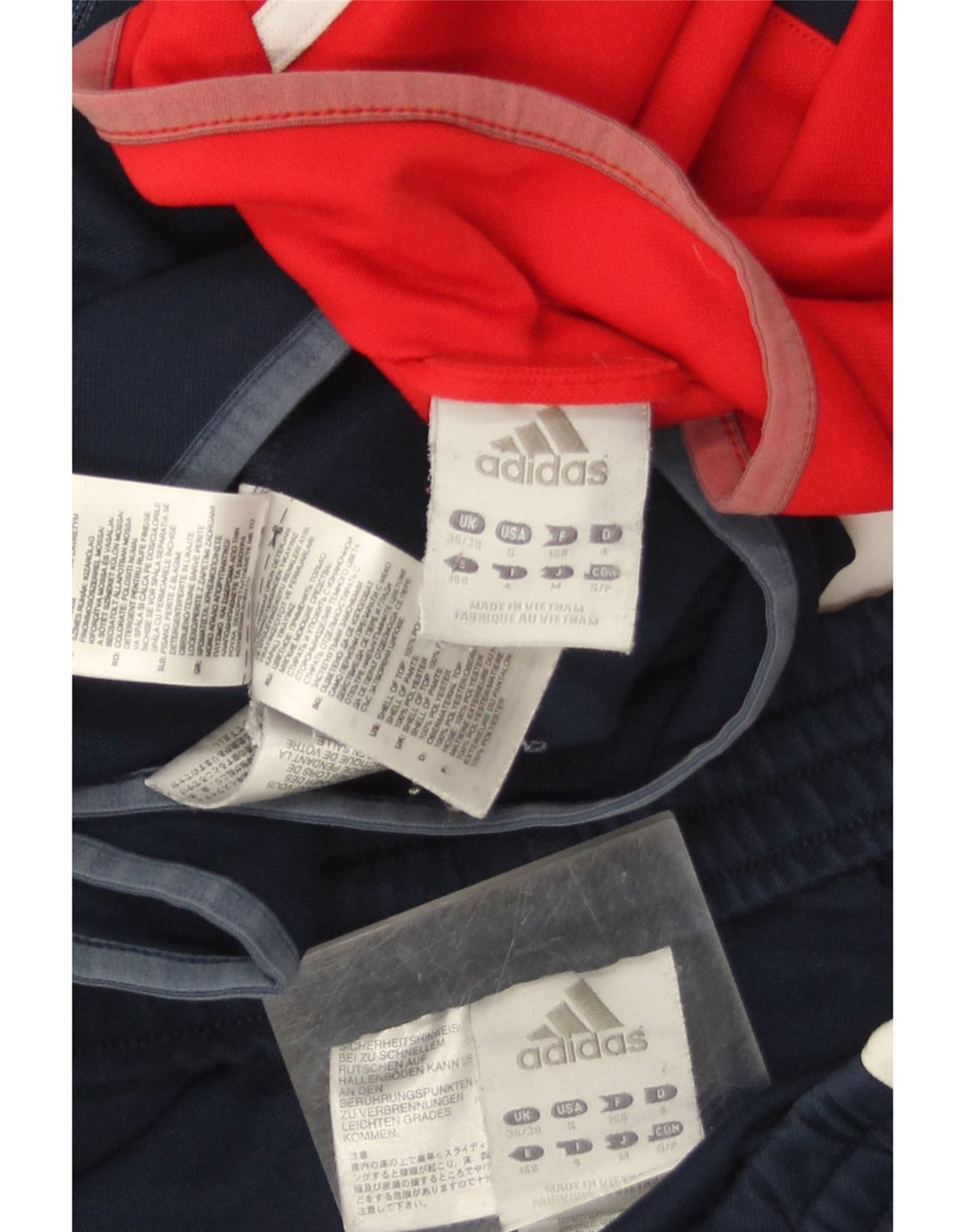 Adidas Mens Full Tracksuit UK 36/38 Pequeno Azul Marinho Colorblock Poliéster