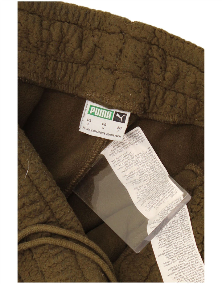 Calça esportiva masculina Puma Fleece Joggers grande poliéster cáqui