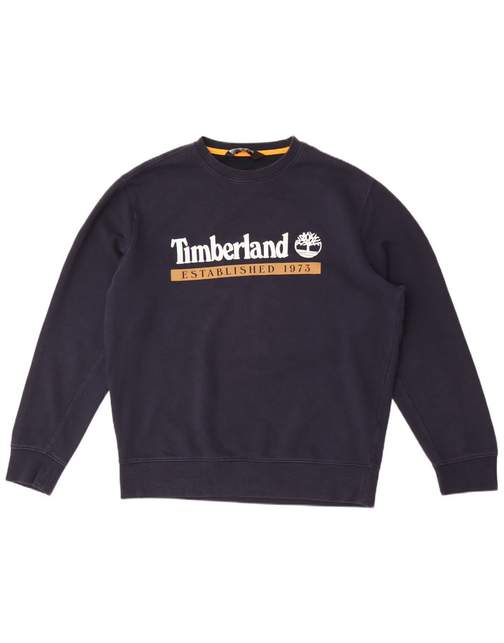 Suéter masculino Timberland Graphic Regular Fit grande azul marinho