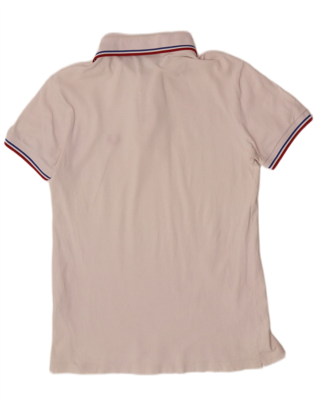 Camisa polo masculina Fred Perry pequena listrada branca de algodão