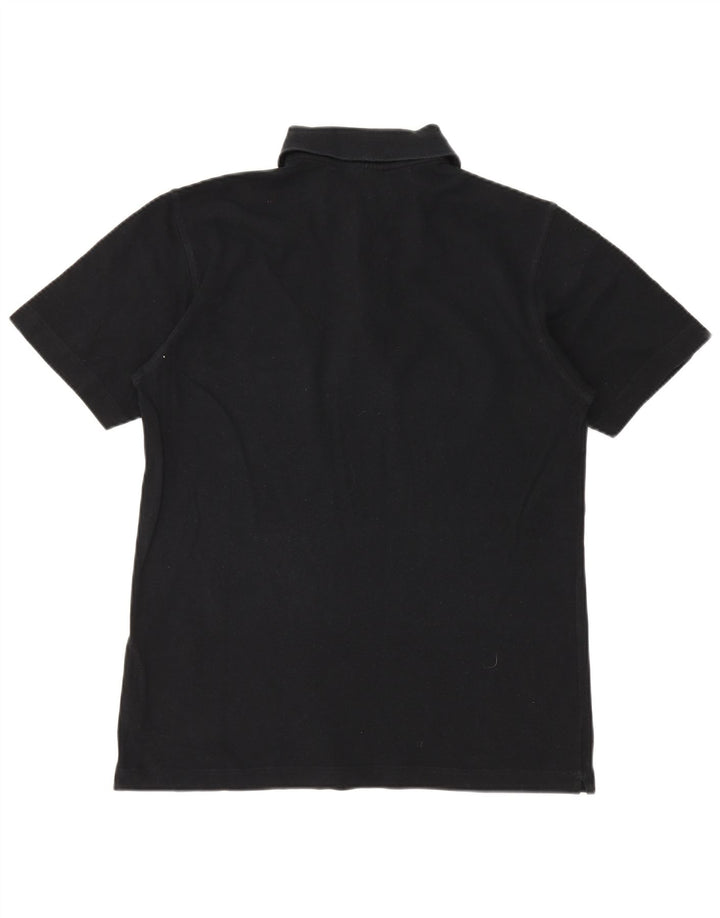 Camisa polo masculina NAVIGARE de algodão preto médio