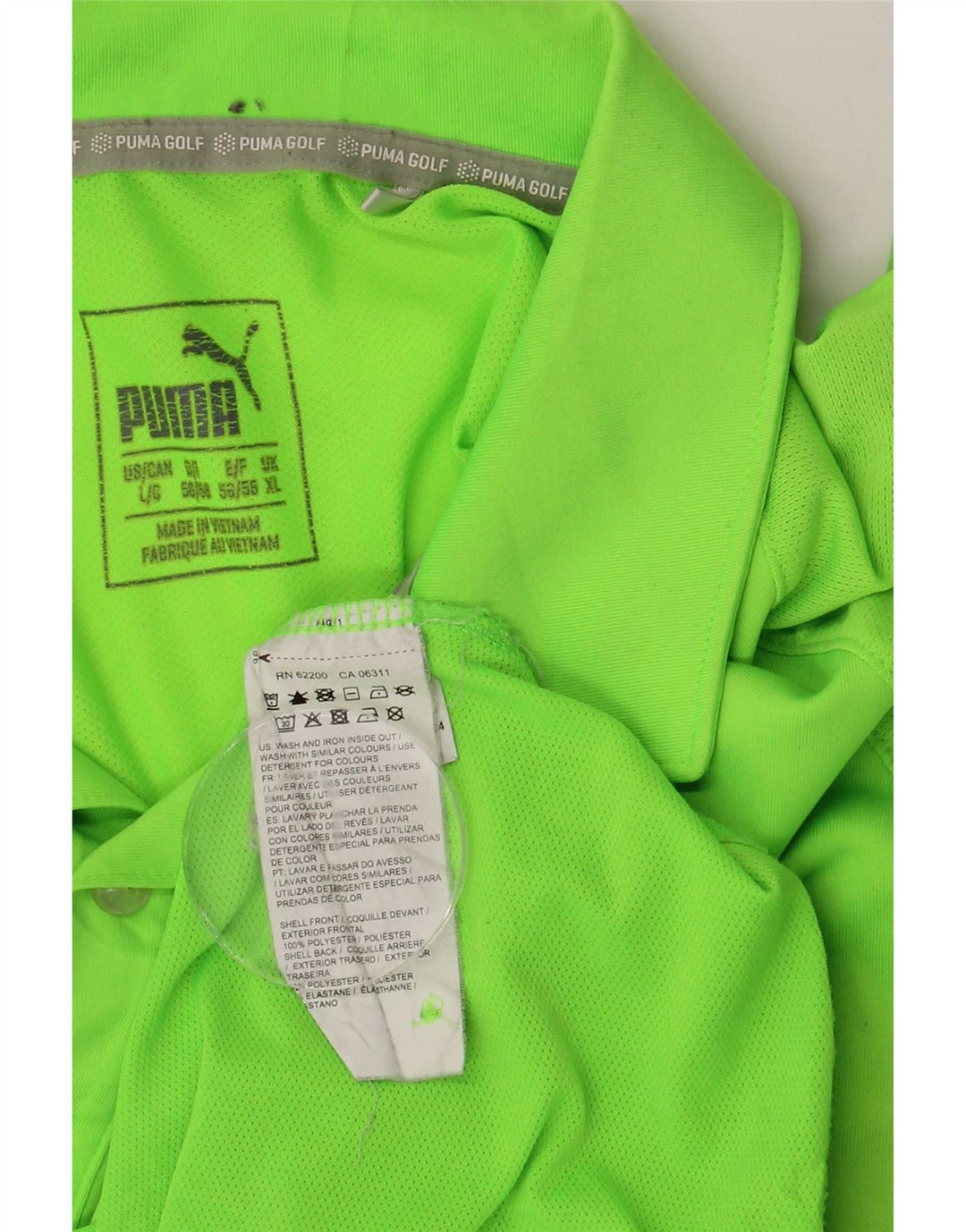 Camisa polo masculina PUMA XL verde poliéster
