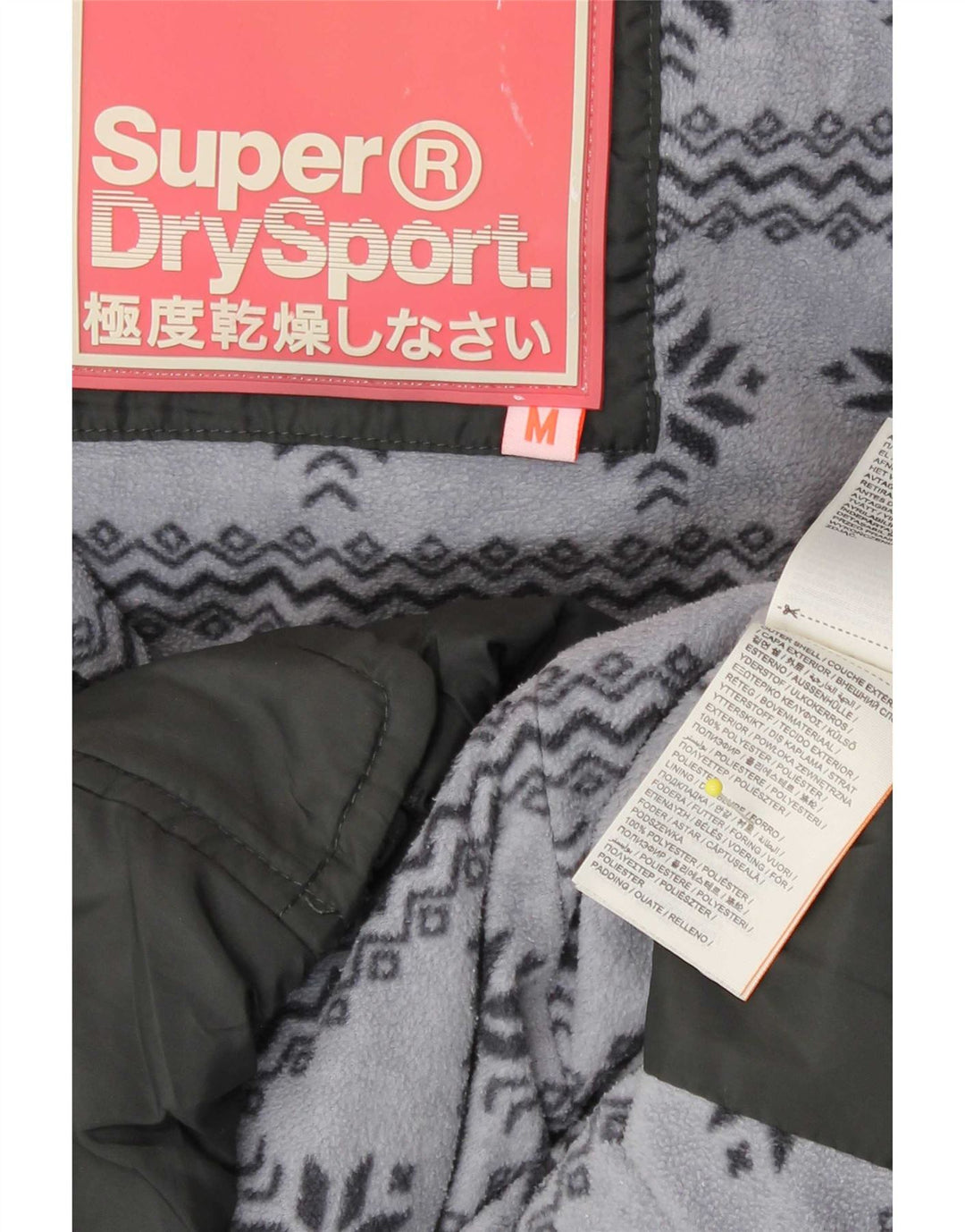 Jaqueta acolchoada com capuz feminina Superdry UK 14 poliéster cinza médio