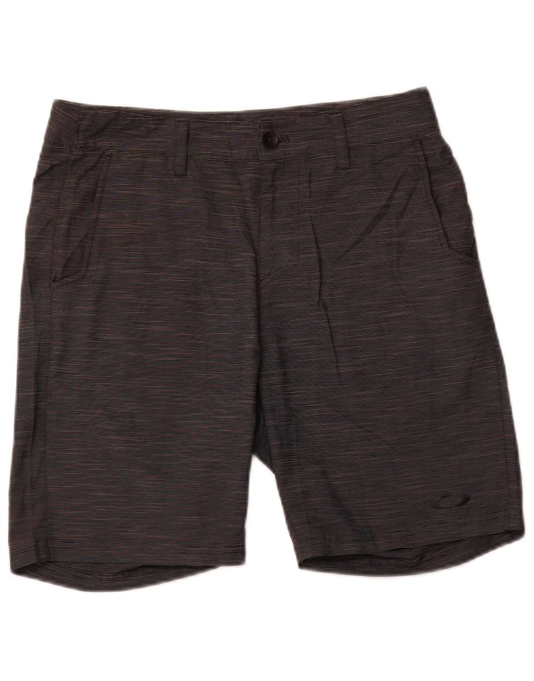 Shorts masculino Oakley Regular Fit Chino W30 cinza médio listrado esportivo