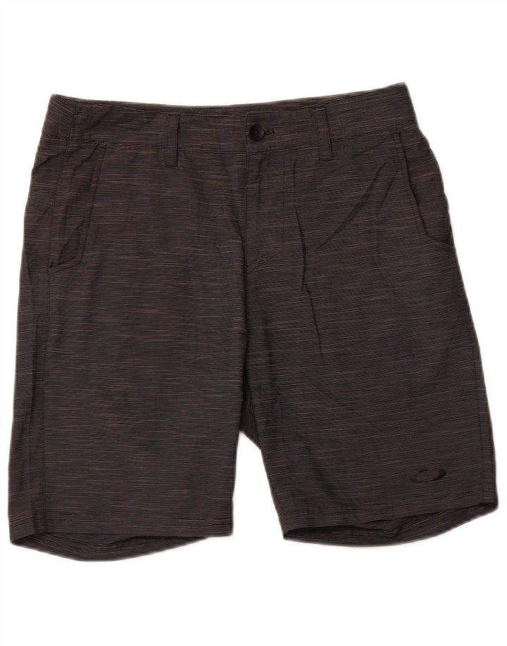 Shorts masculino Oakley Regular Fit Chino W30 cinza médio listrado esportivo