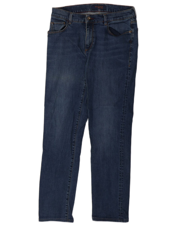 Trussardi Mens Slim Jeans W33 L30 Azul Algodão