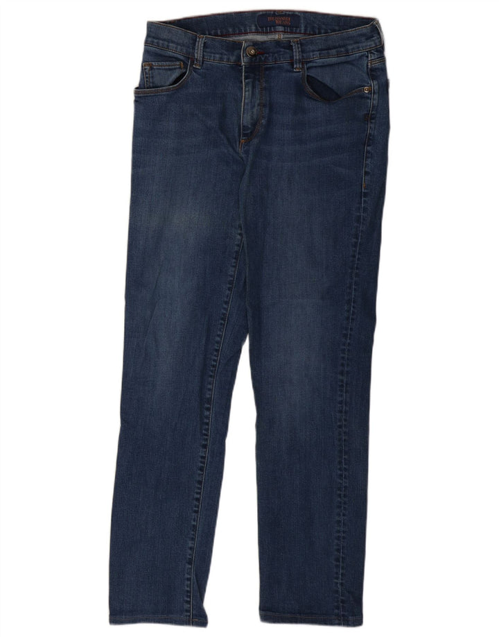 Trussardi Mens Slim Jeans W33 L30 Azul Algodão