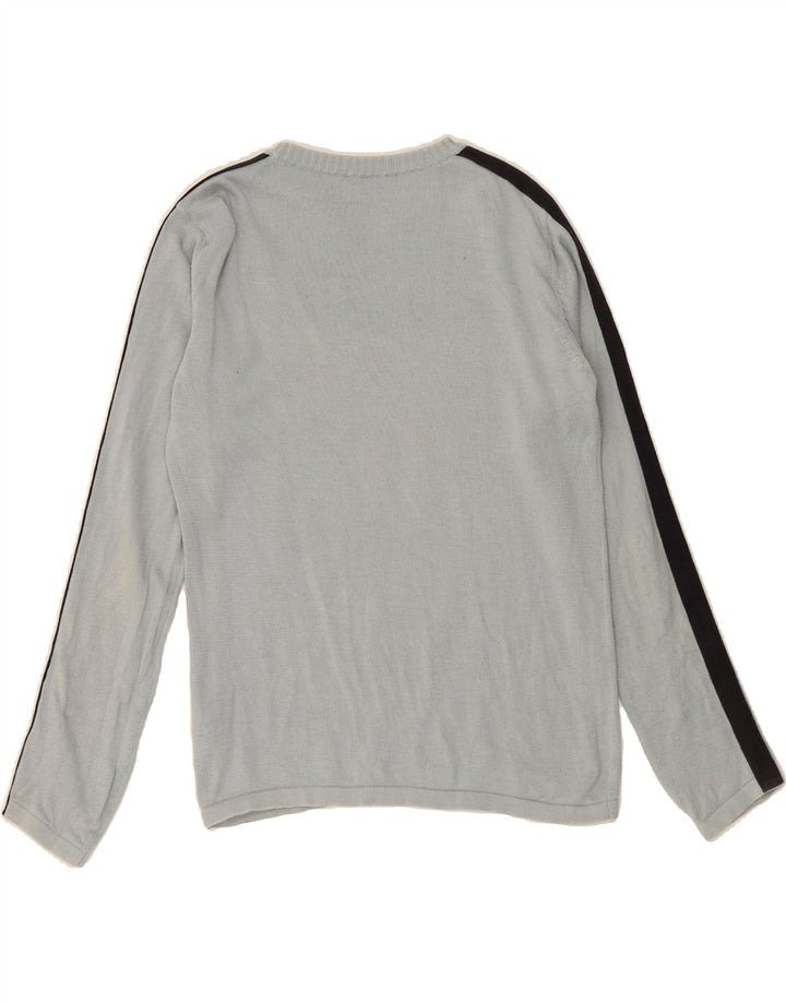 ARMANI JEANS Mens Crew Neck Jumper Sweater Medium Grey Cotton Vintage Armani Jeans and Second-Hand Armani Jeans from Messina Hembry 