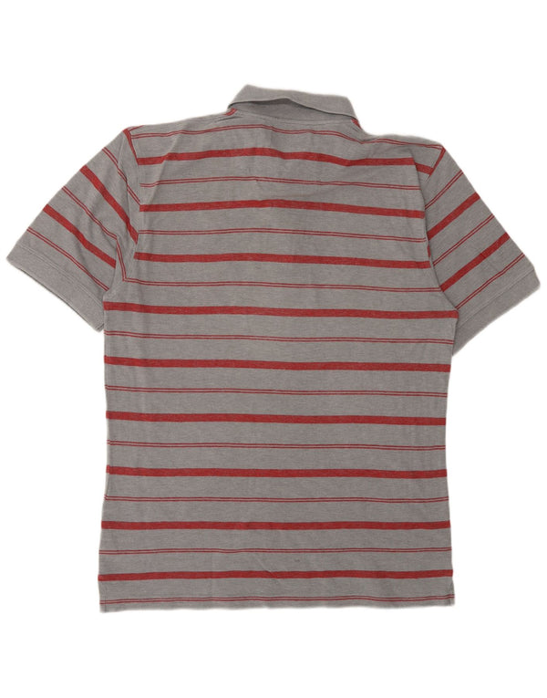 Camisa polo masculina TIMBERLAND algodão listrado cinza médio