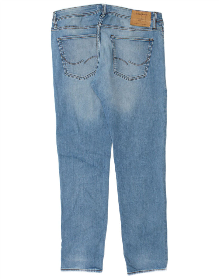 Jack & Jones Mens Slim Jeans W34 L30 Azul Algodão