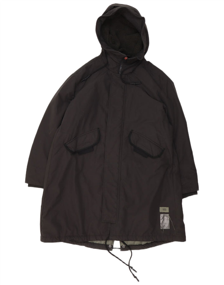 Jaqueta Parka masculina com capuz G-Star UK 42 XL poliéster preto