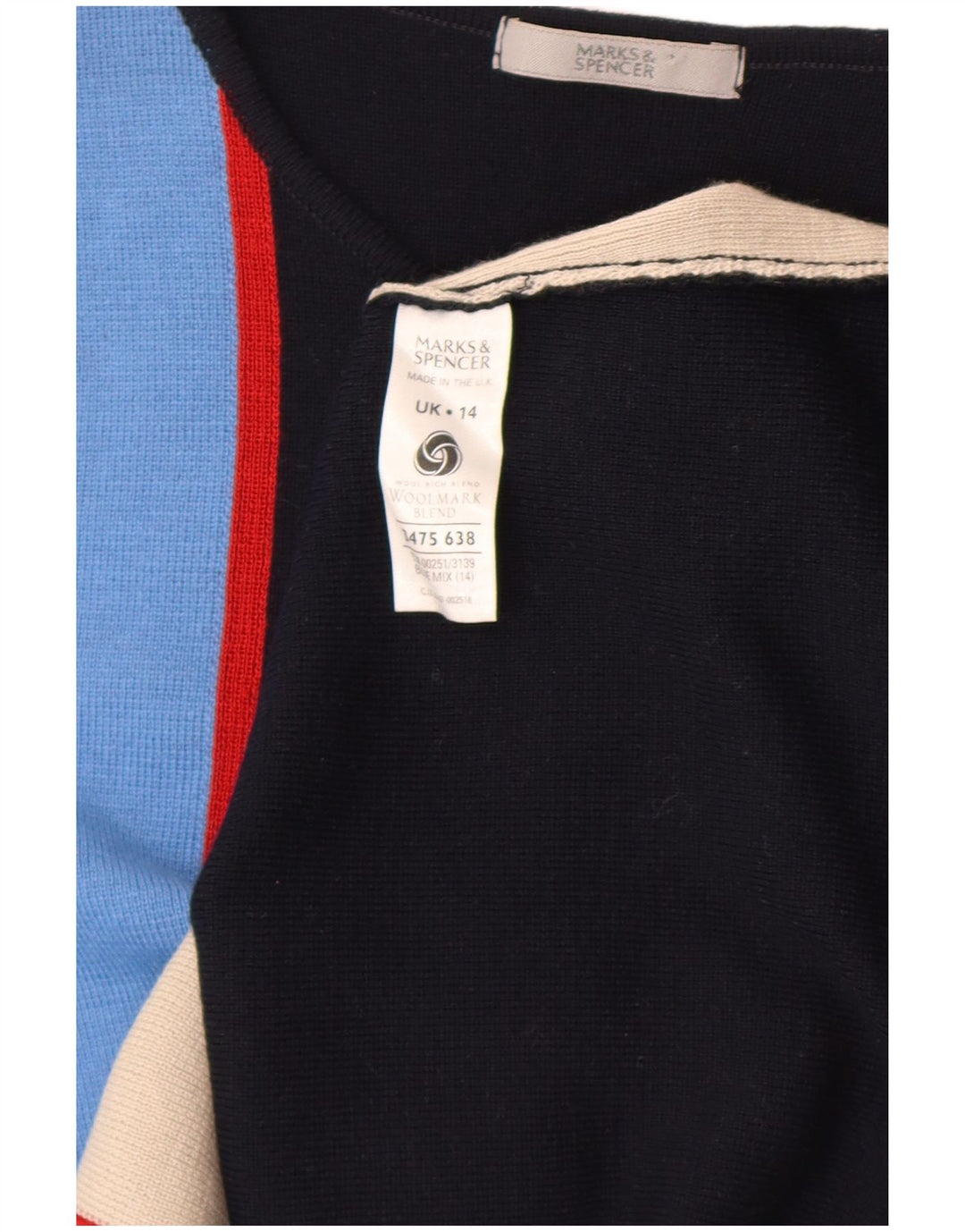 Suéter feminino Marks & Spencer com gola canoa Reino Unido 14 médio preto
