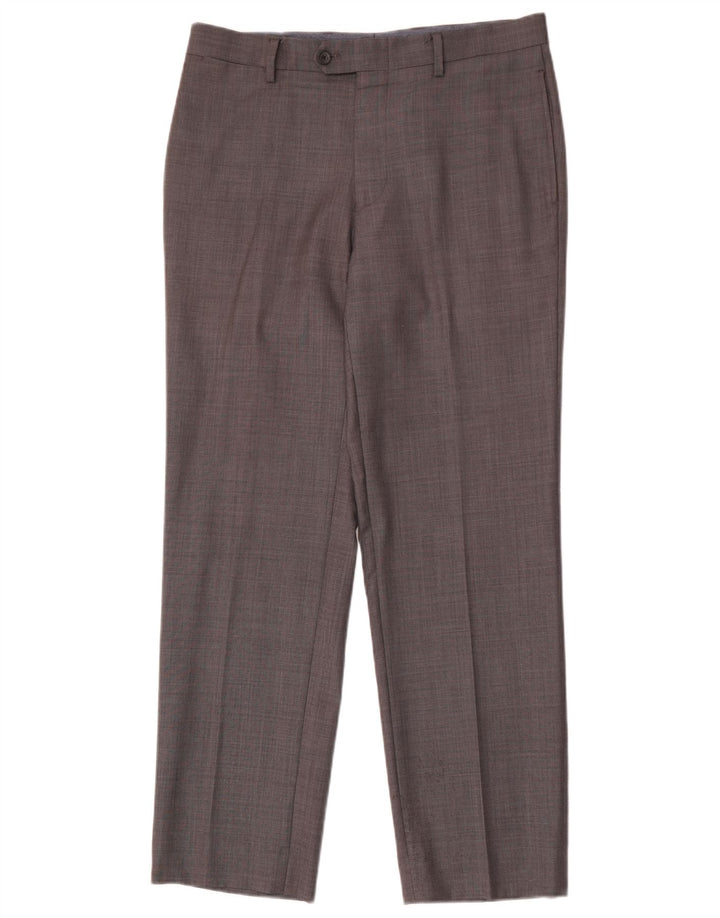 Tommy Hilfiger Mens Straight Suit Calças W32 L30 Cinza