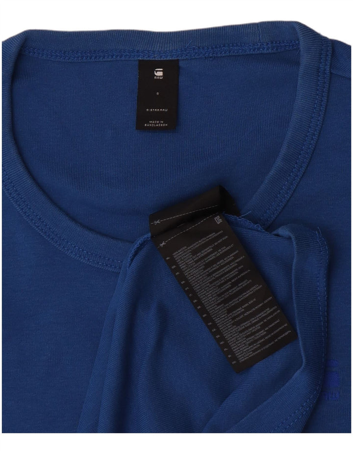 Camiseta masculina G-Star top pequeno algodão azul