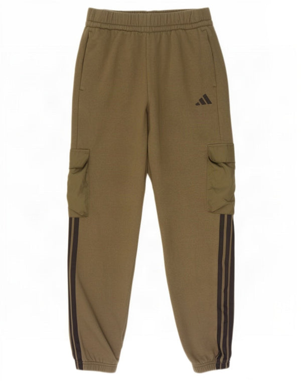 Adidas Meninos Cargo Calças de treino Joggers 13-14 anos Algodão cáqui
