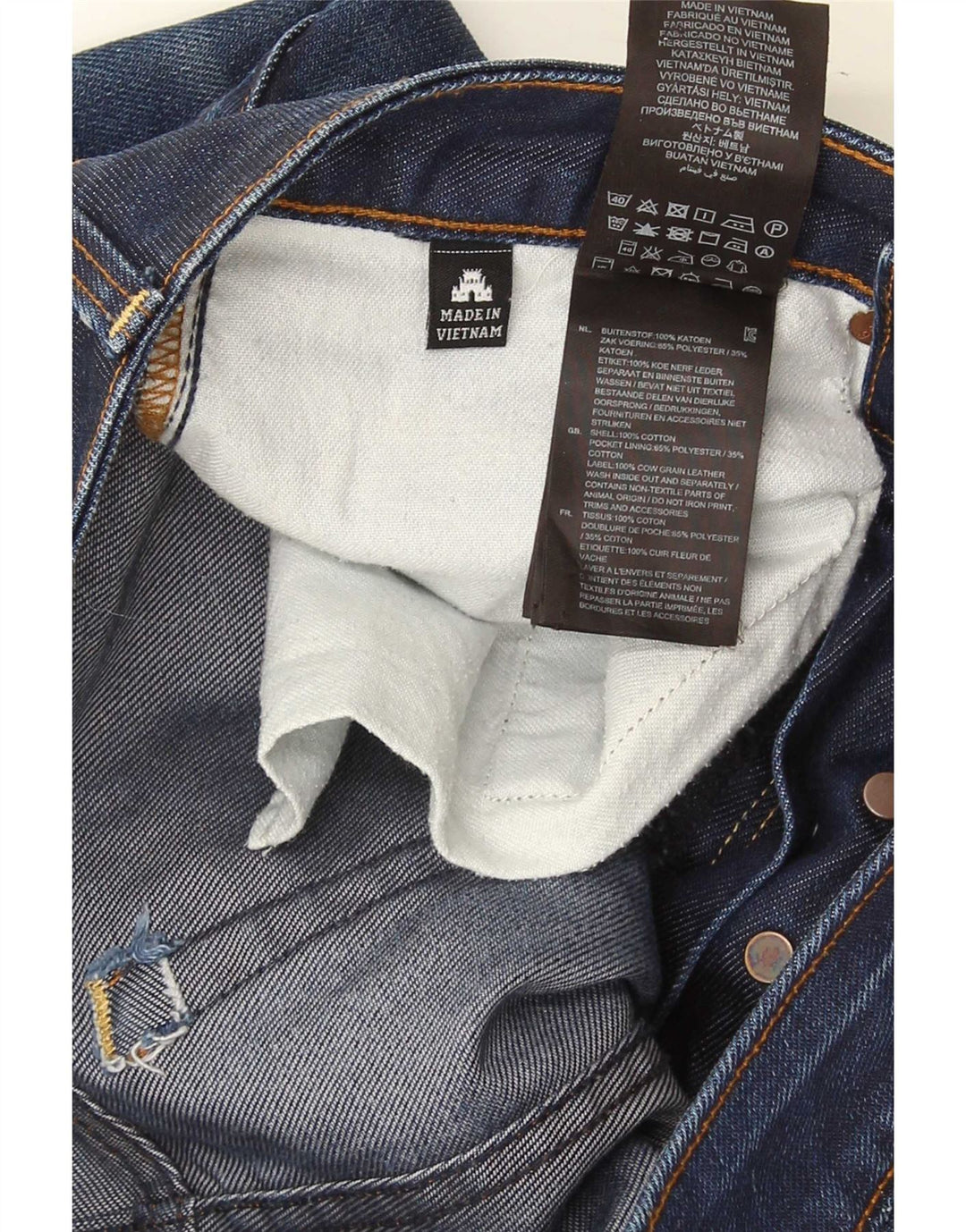 G-Star masculino 3301 jeans reto W30 L32 algodão azul