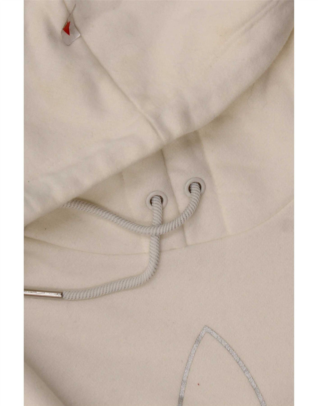 Adidas feminino gráfico moletom com capuz jumper IT 44 médio branco