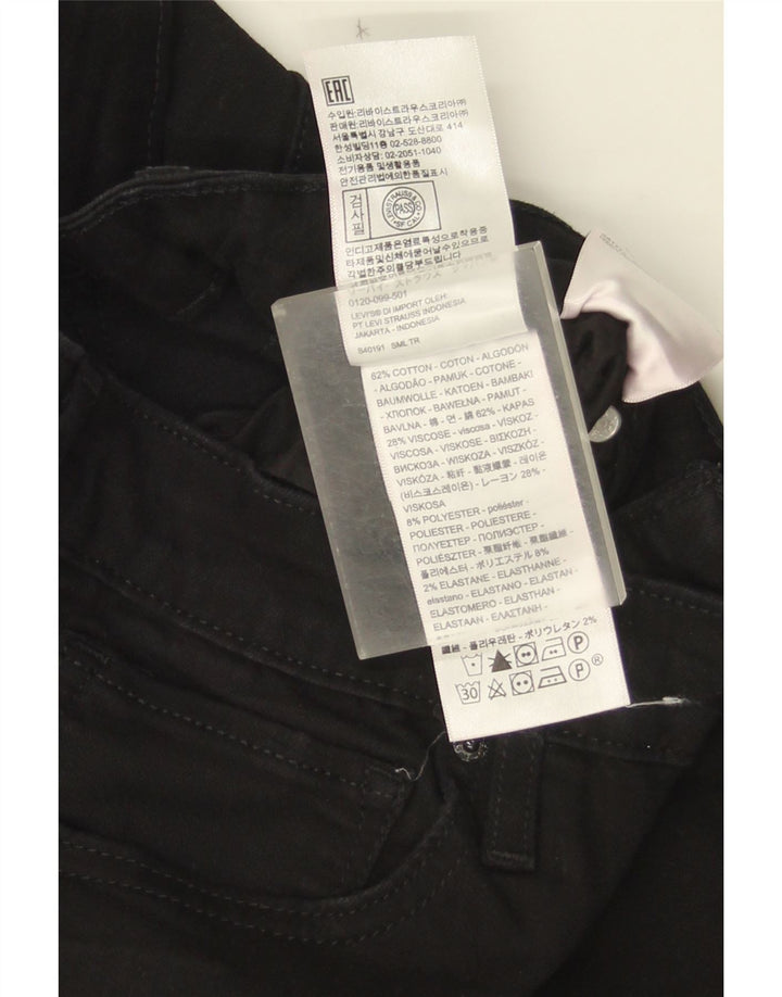 Calça jeans feminina Levi's 710 Slim W30 L34 algodão preto