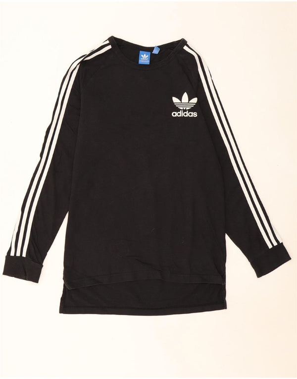 ADIDAS Mens Graphic Top Manga Longa Médio Algodão Preto