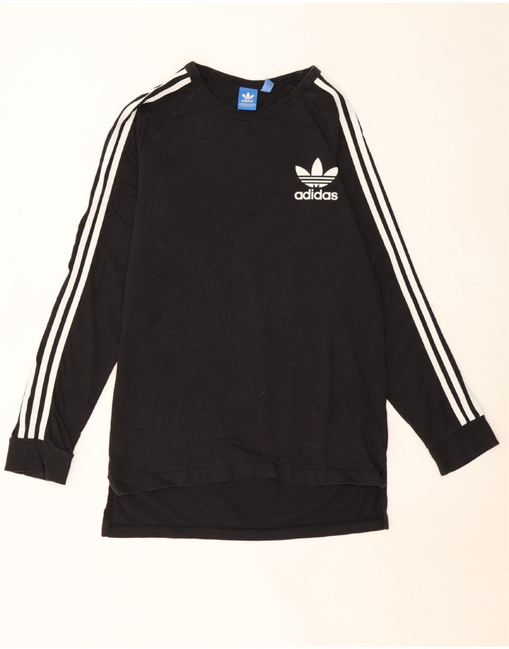 ADIDAS Mens Graphic Top Manga Longa Médio Algodão Preto
