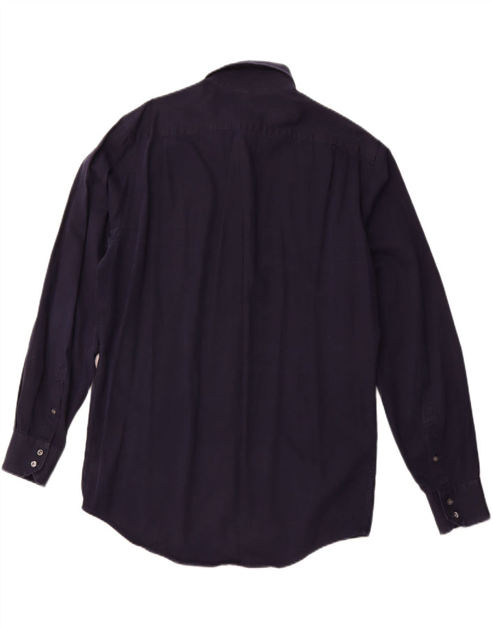 Camisa masculina LACOSTE Regular Fit tamanho 41 algodão azul marinho médio