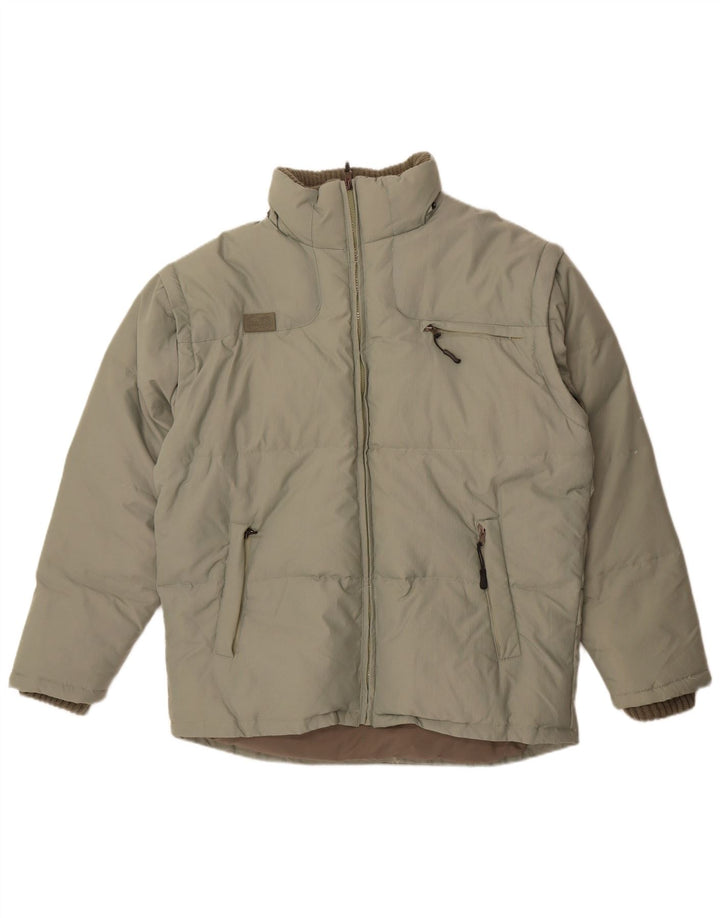 Jaqueta acolchoada masculina Fila UK 40 poliéster verde grande